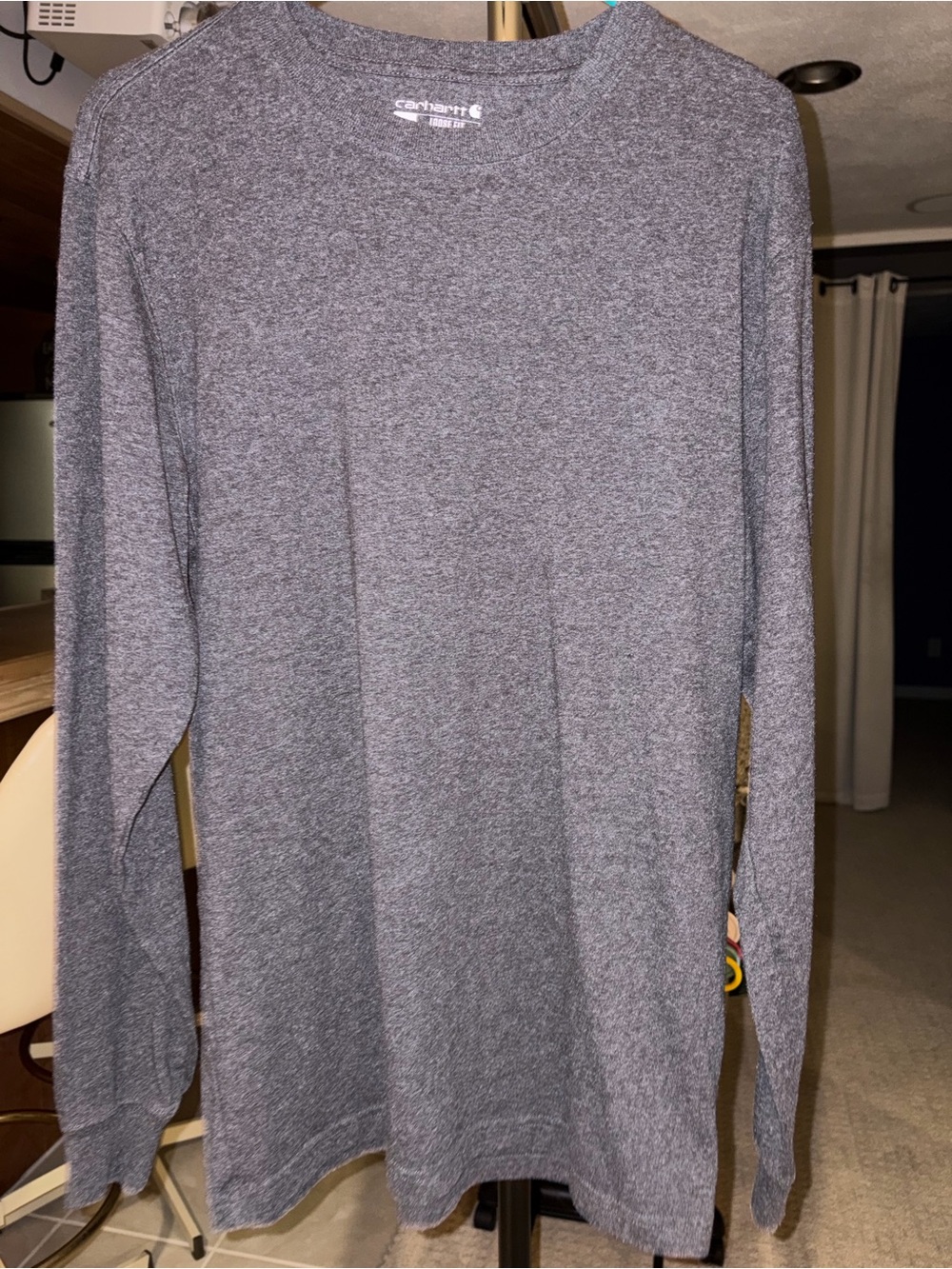Carhartt Loose Fit Charcoal Gray Long Sleeve Tee